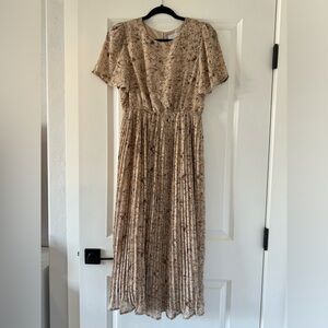 Pinkblush floral short sleeve midi dress